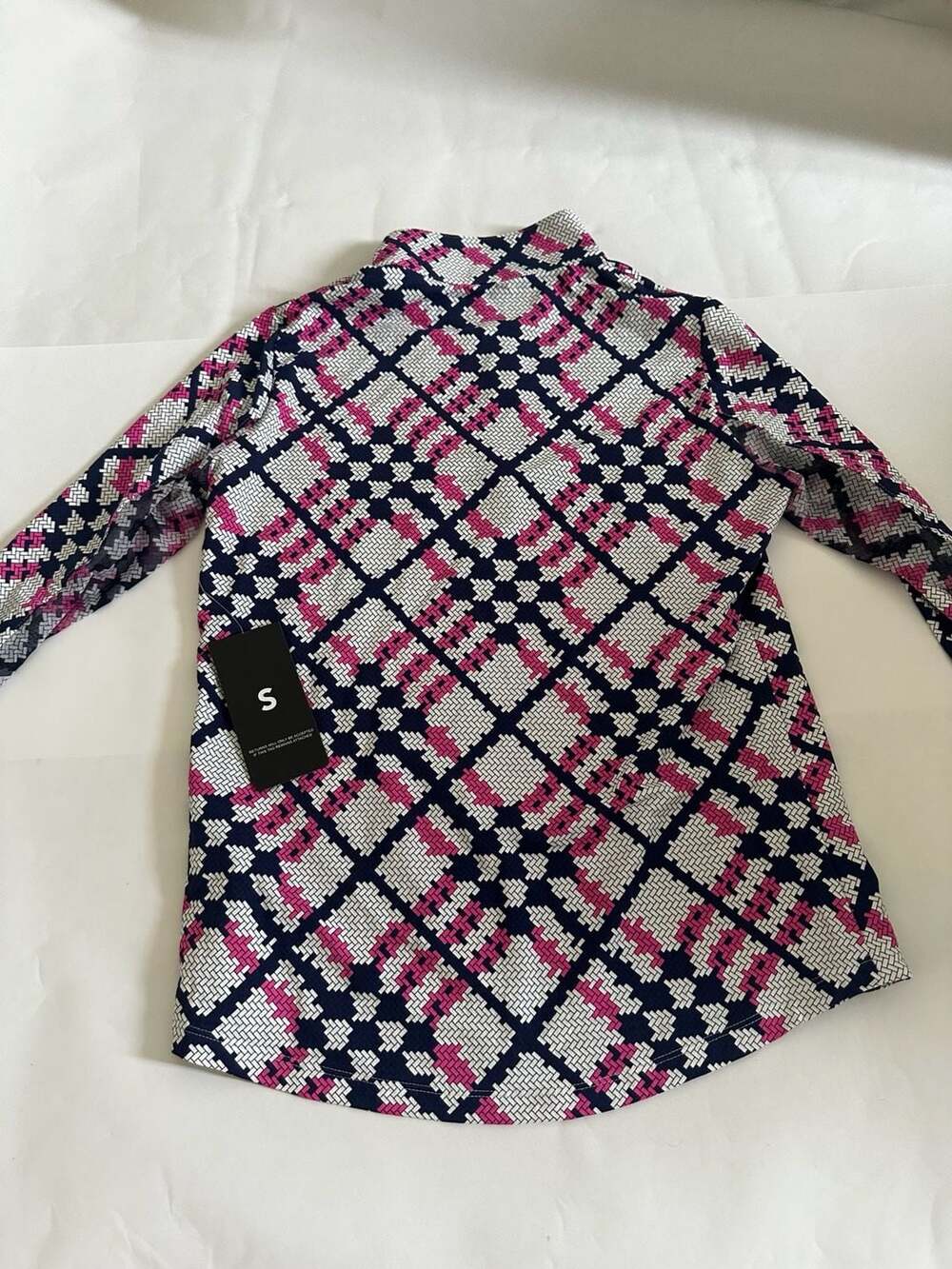 IBKUL Sonika Hot Pink Navy Long Sleeve size s
